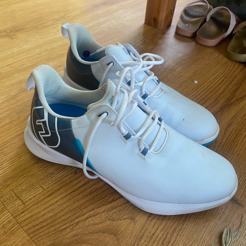 FootJoy White and Gray Men's Athletic Shoes